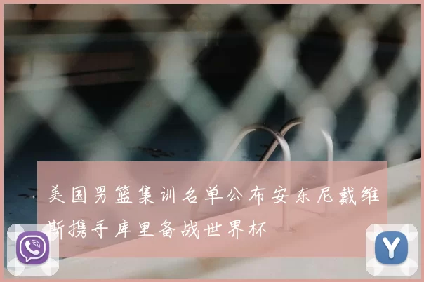 美国男篮集训名单公布安东尼戴维斯携手库里备战世界杯