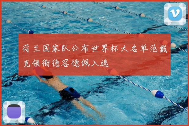 荷兰国家队公布世界杯大名单范戴克领衔德容德佩入选
